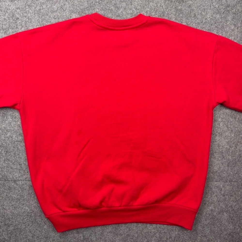 Budweiser Sweatshirt Men Small Red Here Comes The King Crewneck Pullover Sweater - Picture 5 of 9
